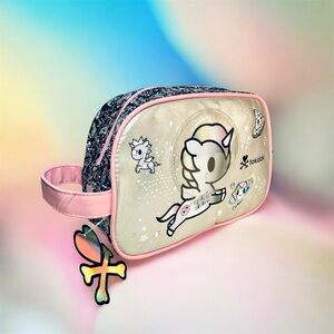 Tokidoki Cosmo Unicorno Makeup Bag Travel Cosmetic Pouch Constellation Stars NEW